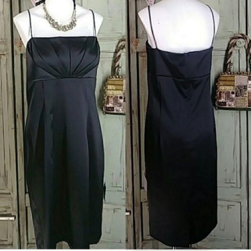 Cachet Dress Fitted Black Formal Gathered Top